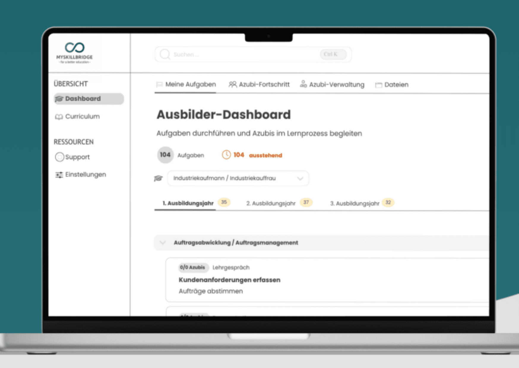 Ausbilder-Dashboard Vorschau